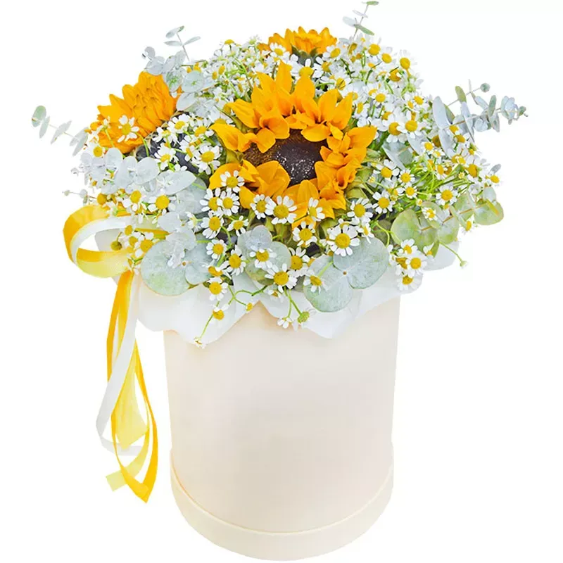 Цветы в коробке Яркий всплеск